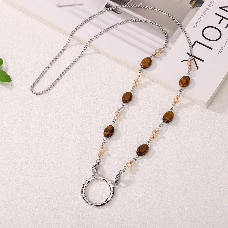 Hongeely Glasses Holder Chain Loop Eyeglasses Necklace Ring for Women Reading Glasses Sunglasses Necklace for Men - Image 2